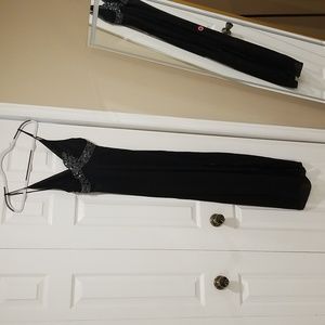 French custom made Vintage black long formal dress